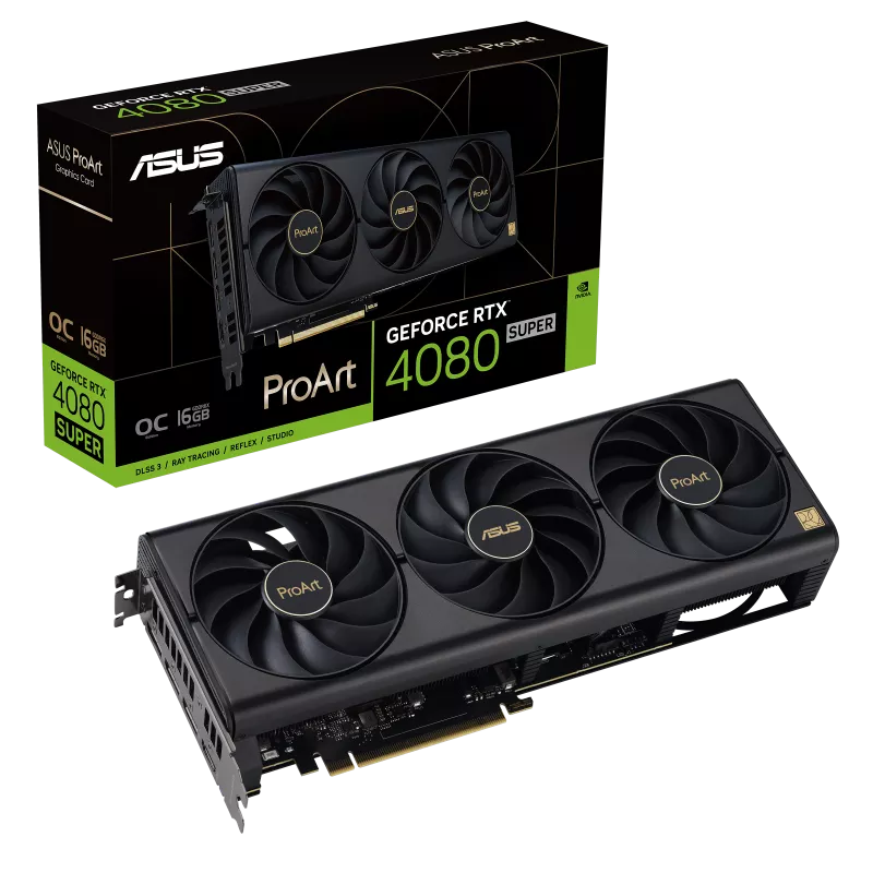 ASUS ProArt GeForce RTX 4080 Super 16GB GDDR6X OC Edition Graphics Card