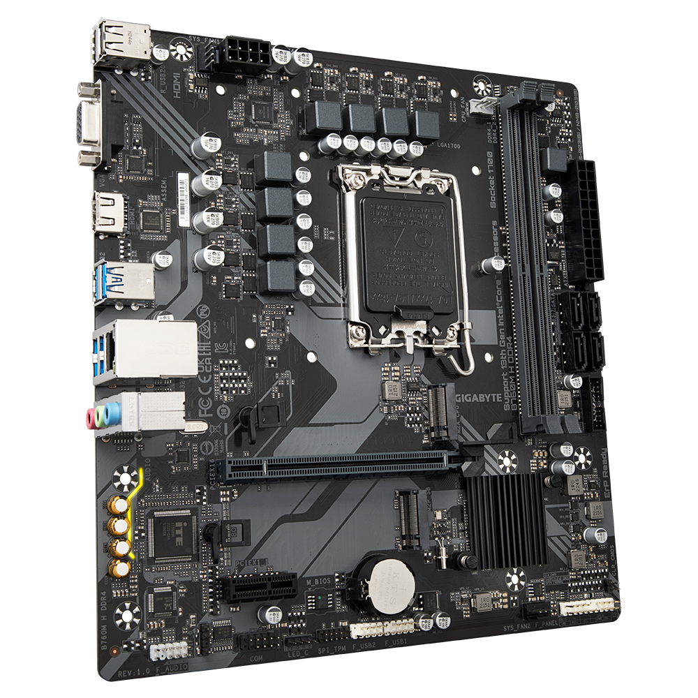 Gigabyte B760M H - DDR4 Intel 12th/13th/14th Gen microATX Motherboard