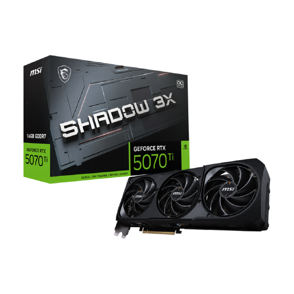 MSI GeForce RTX 5070 Ti Shadow 3X OC 16GB Graphics Card GDDR7