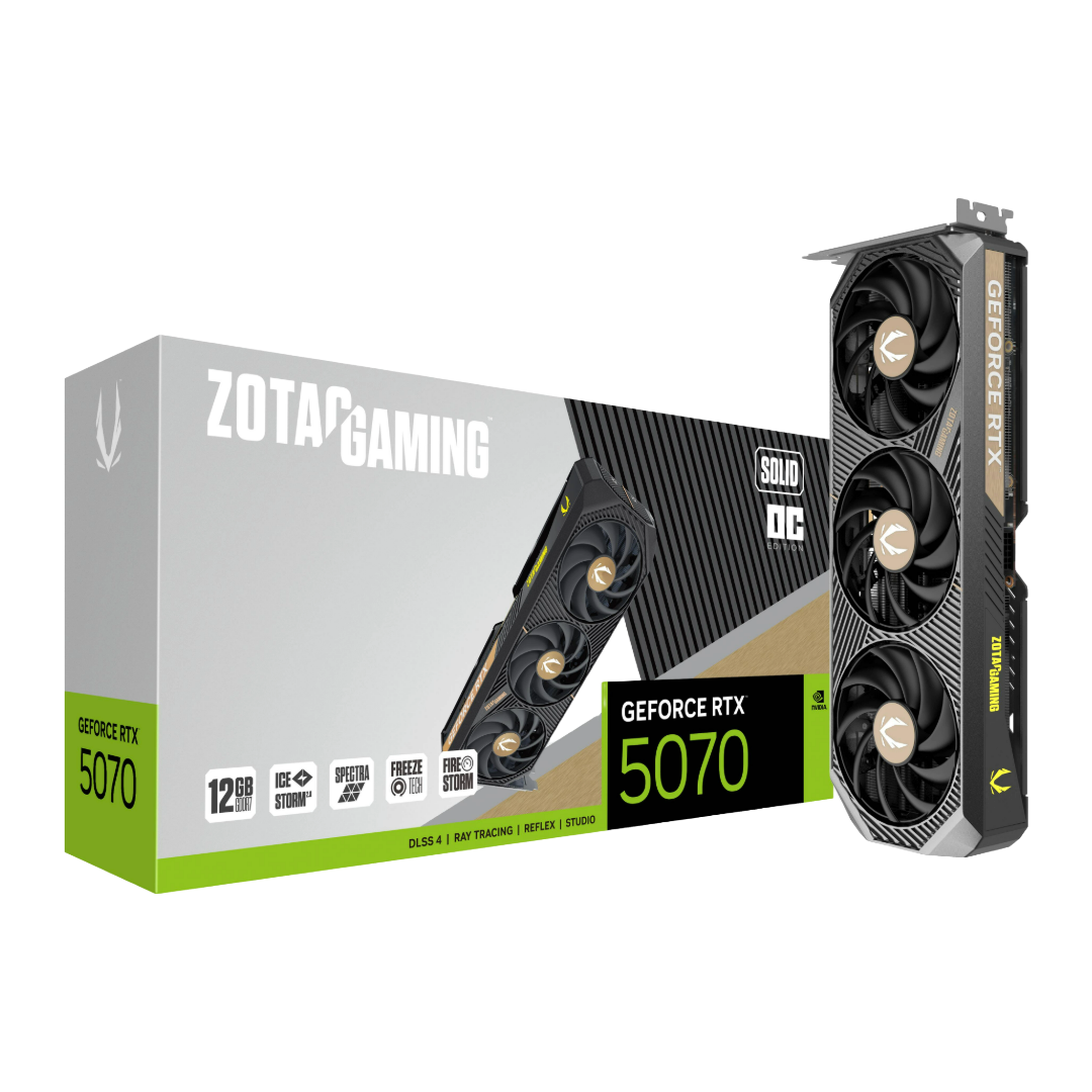 ZOTAC GAMING GeForce RTX 5070 SOLID OC 12GB Graphics Card GDDR7