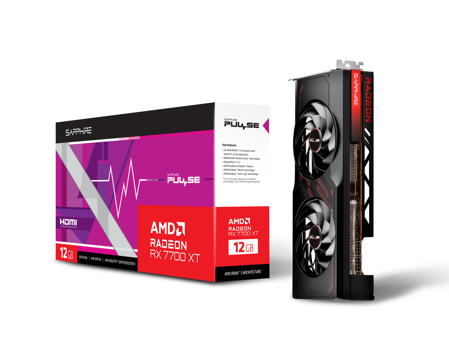 Sapphire PULSE AMD Radeon RX 7700 XT 12GB Graphics Card