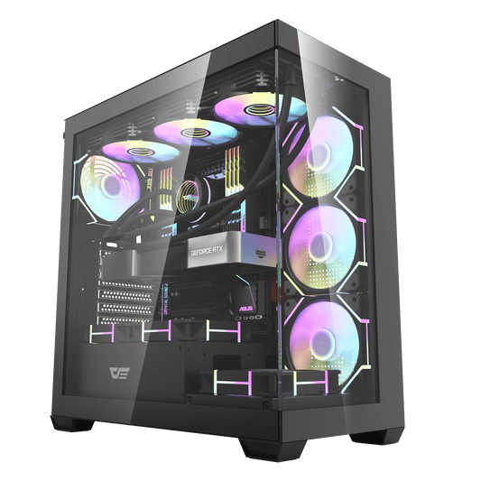 DarkFlash DS900 ATX PC Case -  BLACK | WHITE