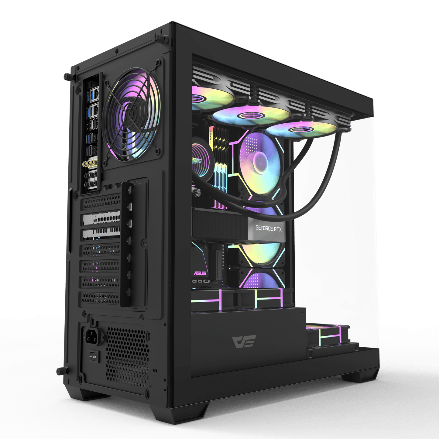 DarkFlash DS900 ATX PC Case -  BLACK | WHITE