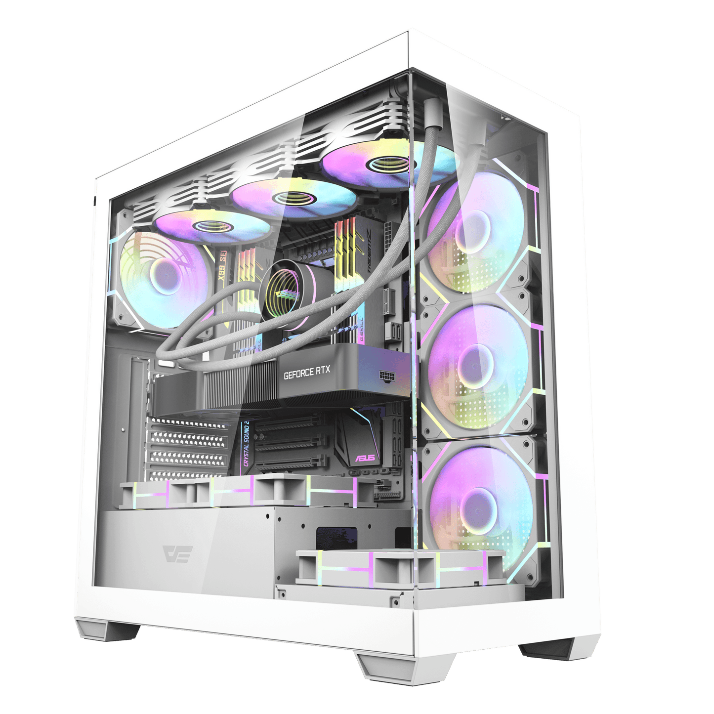 DarkFlash DS900 ATX PC Case -  BLACK | WHITE