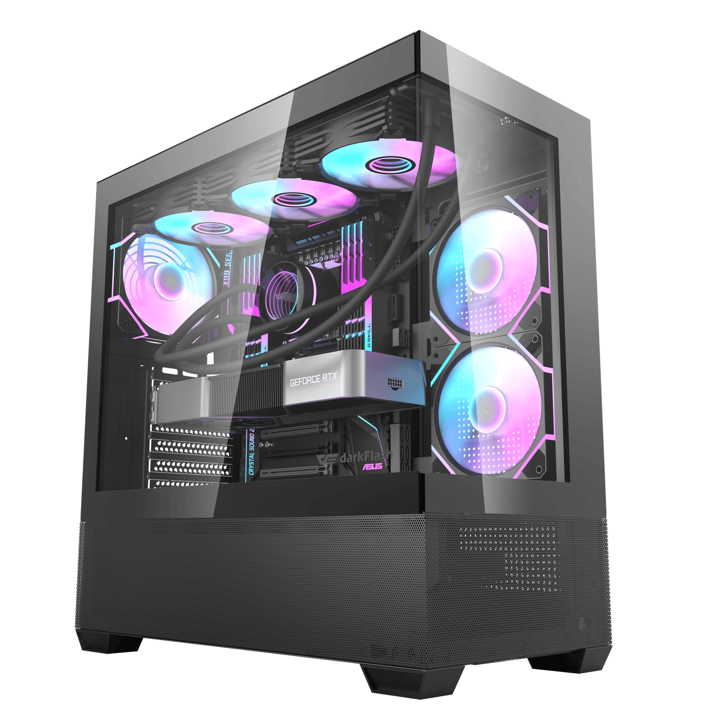 DarkFlash DS900 Air ATX PC Case - BLACK | WHITE