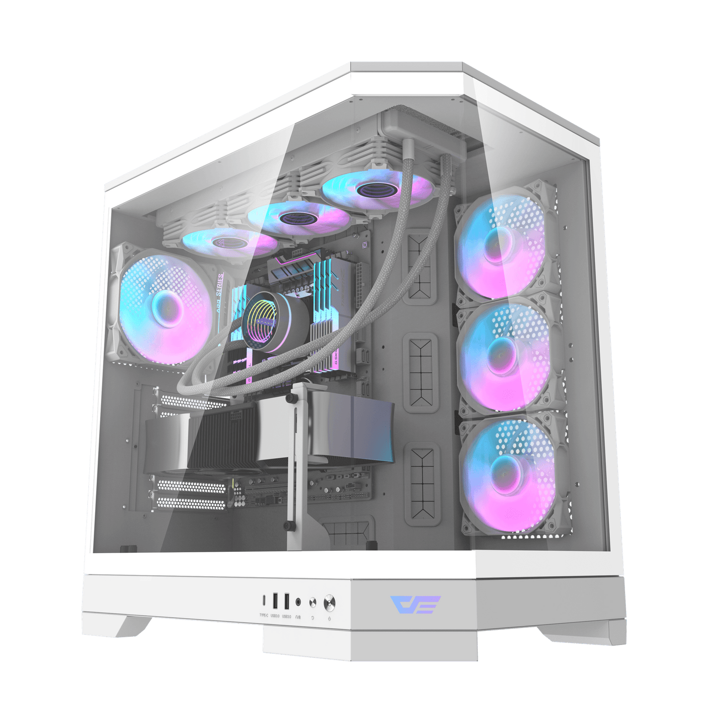 DarkFlash DQX90 LUXURY ATX Gaming Case - BLACK | WHITE