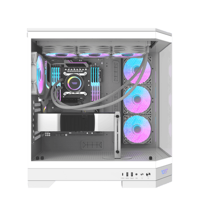 DarkFlash DQX90 LUXURY ATX Gaming Case - BLACK | WHITE