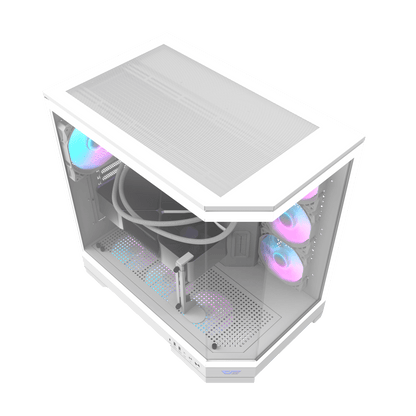 DarkFlash DQX90 LUXURY ATX Gaming Case - BLACK | WHITE