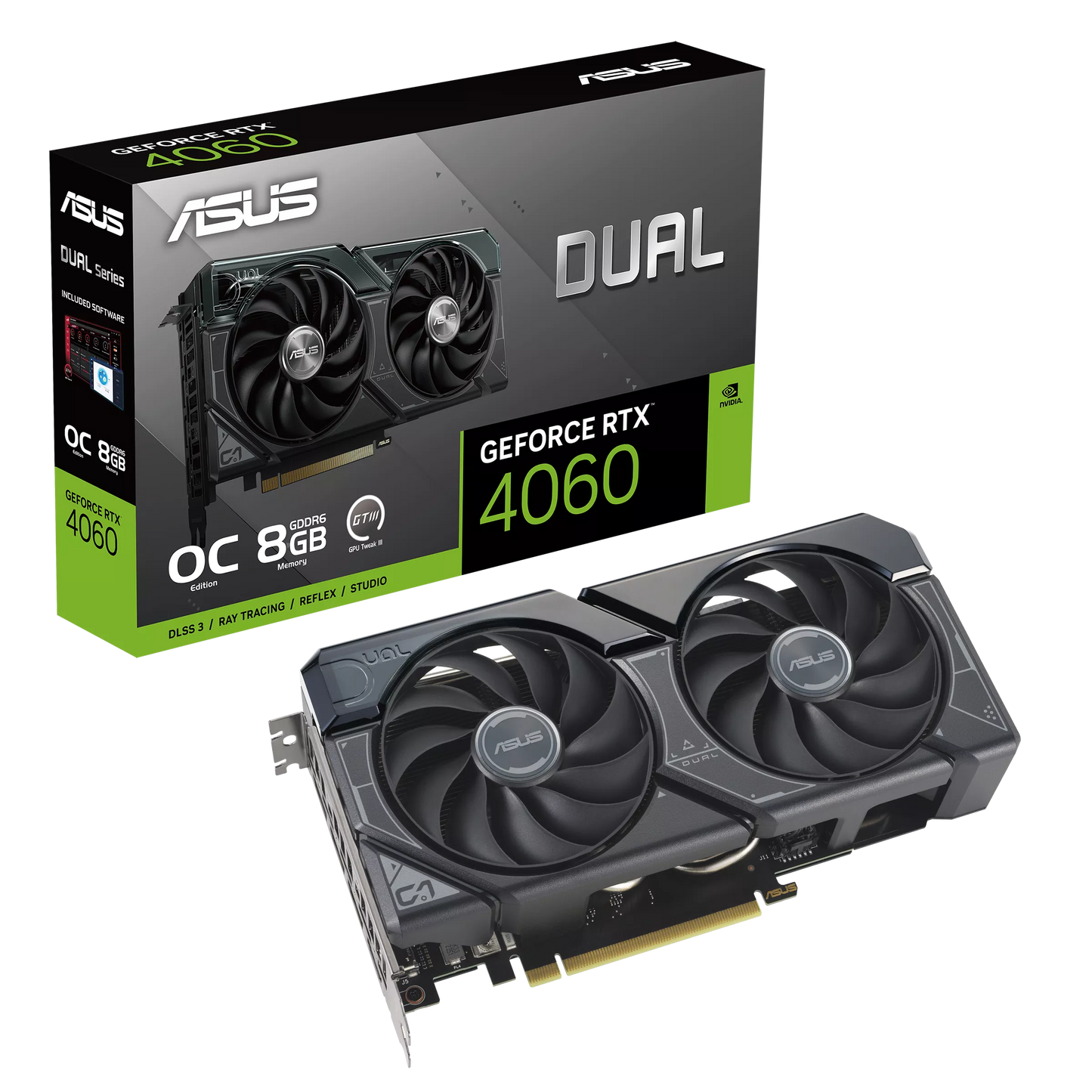 ASUS Dual GeForce RTX 4060 OC Edition 8GB Graphics Card GDDR6X