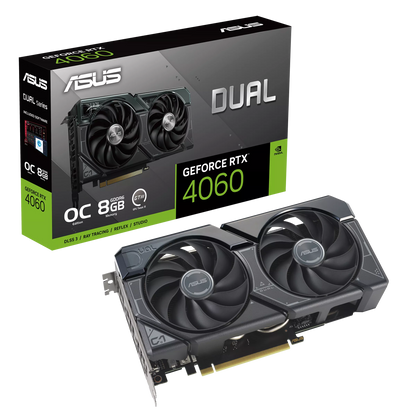 ASUS Dual GeForce RTX 4060 OC Edition 8GB Graphics Card GDDR6X