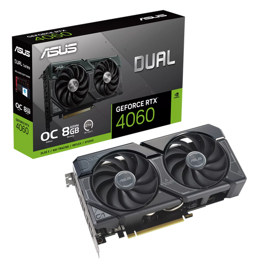 ASUS Dual GeForce RTX 4060 OC Edition 8GB Graphics Card GDDR6X