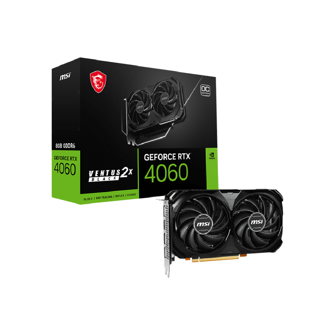 MSI GeForce RTX 4060 Ventus 2x OC Edition 8GB Graphics Card