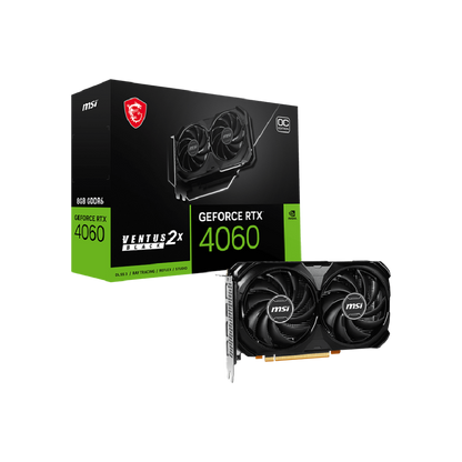 MSI GeForce RTX 4060 Ventus 2x OC Edition 8GB Graphics Card