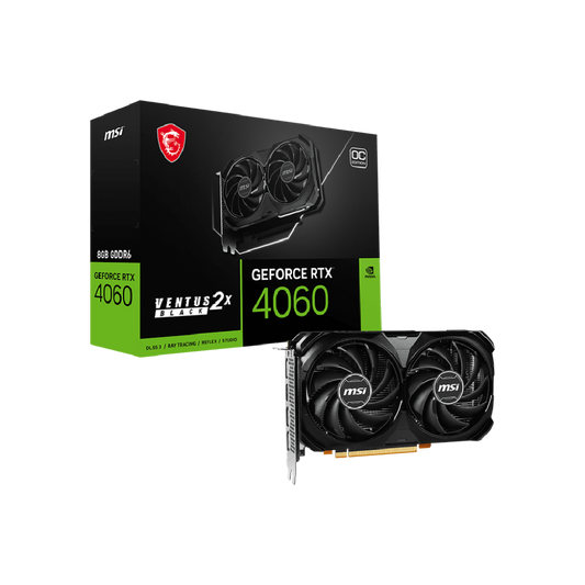 MSI GeForce RTX 4060 Ventus 2x OC Edition 8GB Graphics Card