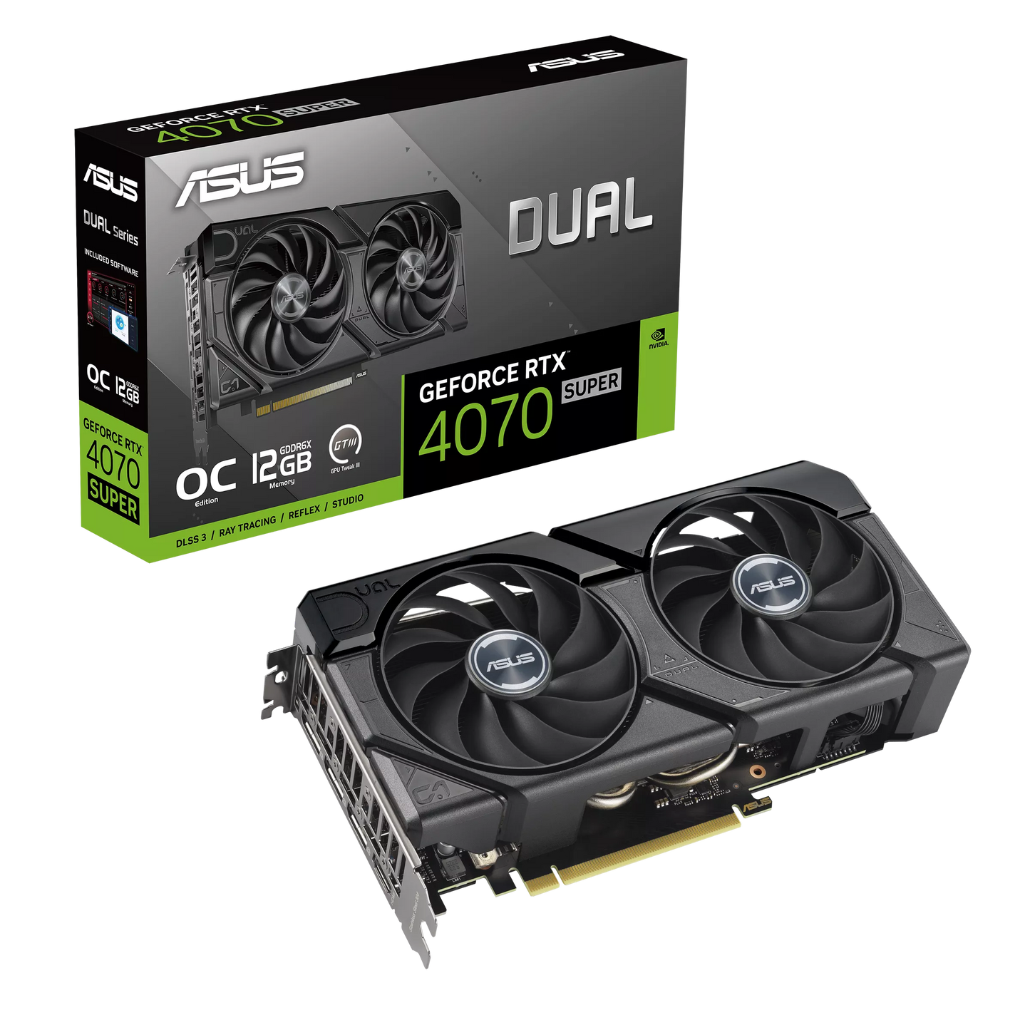 ASUS Dual GeForce RTX 4070 Super EVO OC Edition 12GB Graphics Card GDDR6X