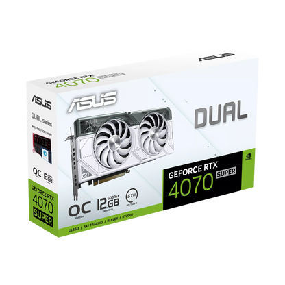 ASUS Dual GeForce RTX 4070 Super White OC Edition 12GB Graphics Card GDDR6X