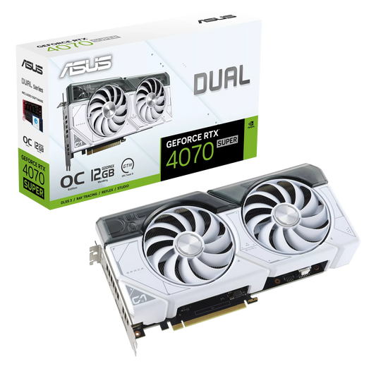 ASUS Dual GeForce RTX 4070 Super White OC Edition 12GB Graphics Card GDDR6X