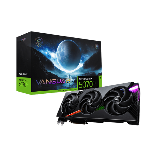 MSI GeForce RTX 5070 Ti Vanguard SOC Launch Edition 16GB Graphics Card GDDR7