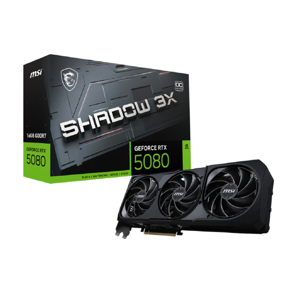 MSI GeForce RTX 5080 Shadow 3X OC 16GB Graphics Card GDDR7