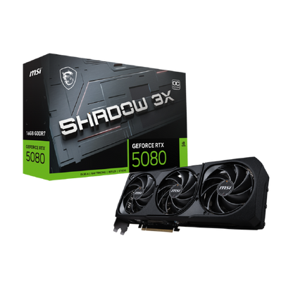 MSI GeForce RTX 5080 Shadow 3X OC 16GB Graphics Card GDDR7