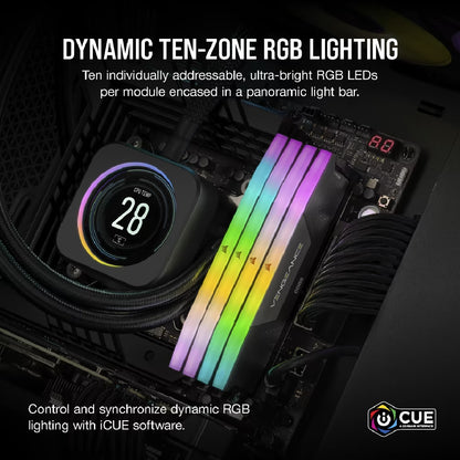 Corsair VENGEANCE RGB 32GB (2x16GB) DDR5 DRAM 5600MHz CL36 AMD EXPO & Intel XMP Memory Kit