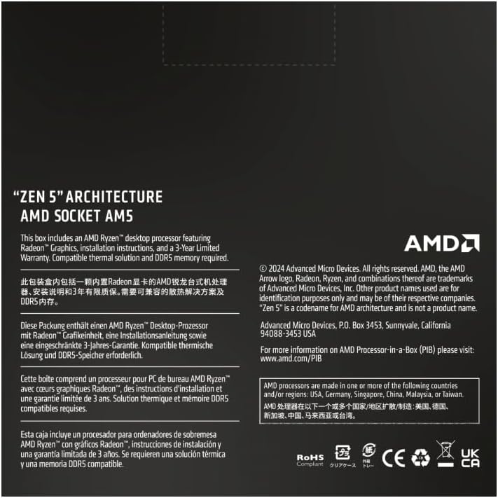 AMD Ryzen 5 9600X Desktop Processor