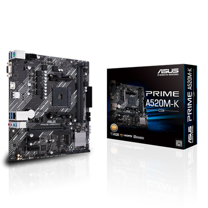 Asus Prime A520M-K CSM-A II - DDR4 AMD AM4 microATX Motherboard