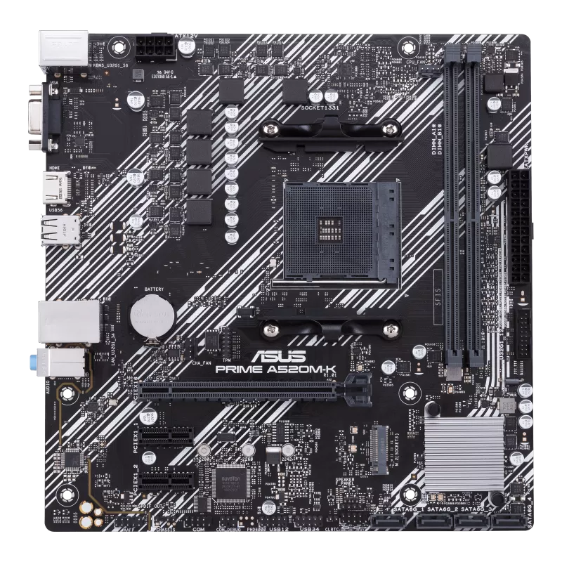 Asus Prime A520M-K CSM-A II - DDR4 AMD AM4 microATX Motherboard