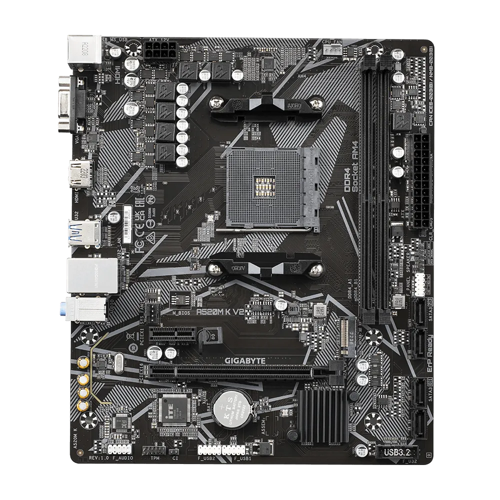 Gigabyte A520M K V2 - DDR4 AMD AM4 microATX Motherboard