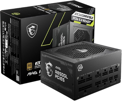 MSI MAG A850GL PCIE5 850W 80 Plus Gold Fully Modular Power Supply