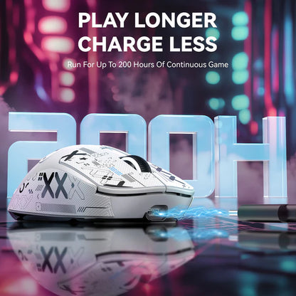 ATTACK SHARK X3 MAX Tri-Mode Wireless Gaming Mouse PAW3950 Lightweight - BLACK | WHITE