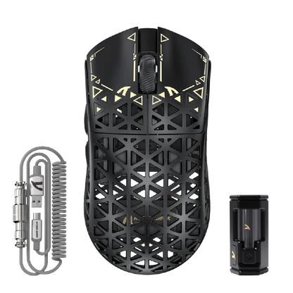 ATTACK SHARK R5 Ultra Carbon Fiber Wireless 8K PAW3950MAX Gaming Mouse with 8K Coiled Cable - BLACK | WHITE