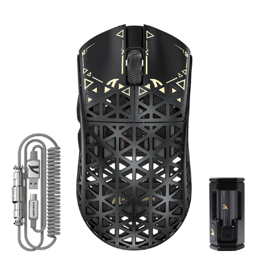 ATTACK SHARK R5 Ultra Carbon Fiber Wireless 8K PAW3950MAX Gaming Mouse with 8K Coiled Cable - BLACK | WHITE
