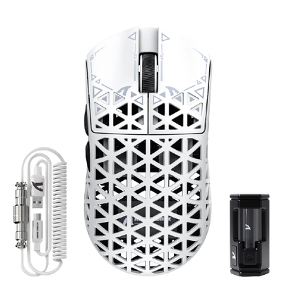 ATTACK SHARK R5 Ultra Carbon Fiber Wireless 8K PAW3950MAX Gaming Mouse with 8K Coiled Cable - BLACK | WHITE
