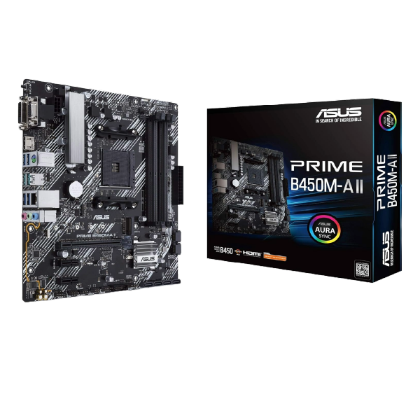 Asus Prime B450M-A II - DDR4 AMD AM4 microATX Motherboard