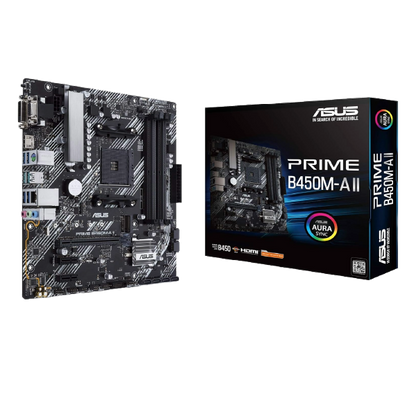 Asus Prime B450M-A II - DDR4 AMD AM4 microATX Motherboard