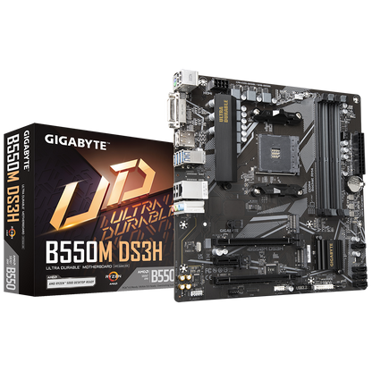 Gigabyte B550M DS3H - DDR4 AMD AM4 microATX Motherboard