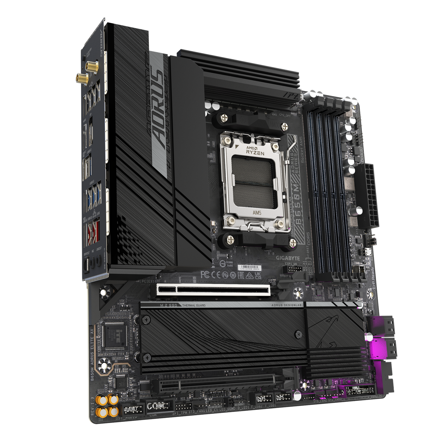 Gigabyte B650M Aorus Elite AX - DDR5 AMD AM5 microATX Motherboard