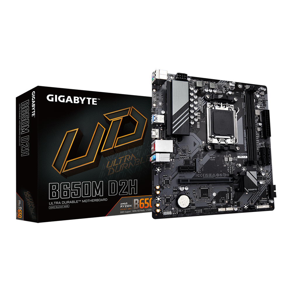 Gigabyte B650M D2H - DDR5 AMD AM5 microATX Motherboard