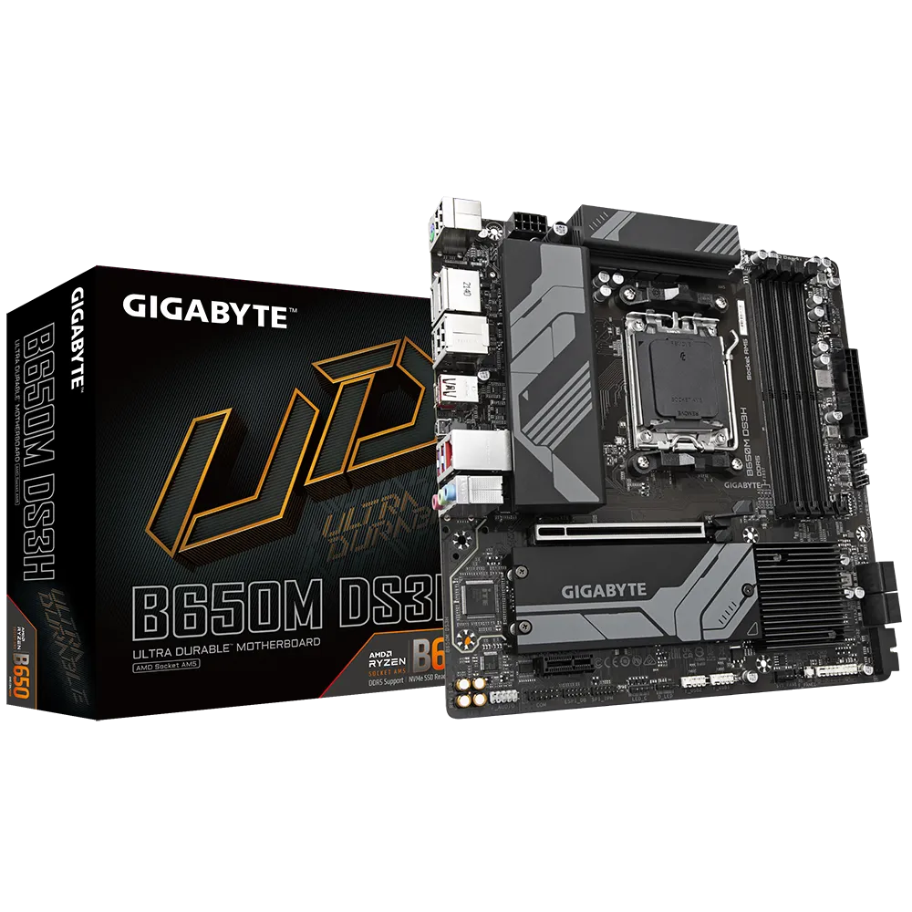 Gigabyte B650M DS3H - DDR5 AMD AM5 microATX Motherboard