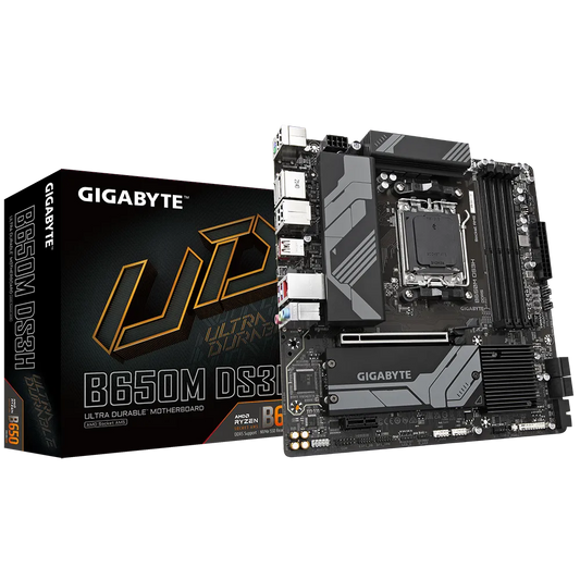 Gigabyte B650M DS3H - DDR5 AMD AM5 microATX Motherboard