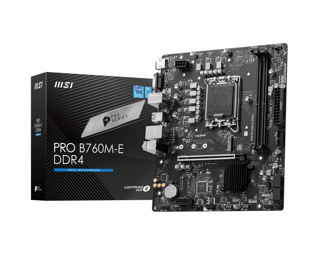 MSI Pro B760M-E - DDR4 Intel 12th/13th/14th Gen microATX Motherboard