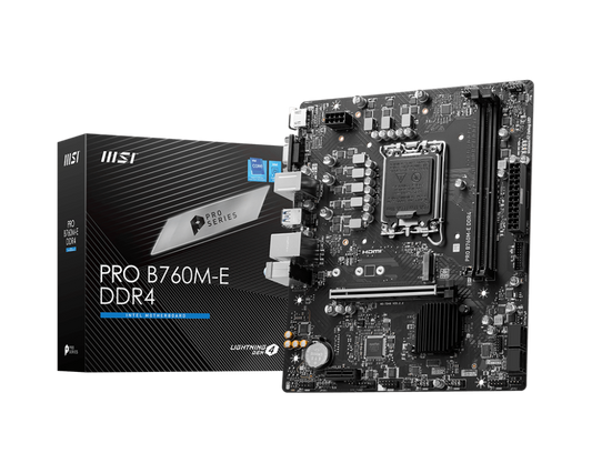 MSI Pro B760M-E - DDR4 Intel 12th/13th/14th Gen microATX Motherboard