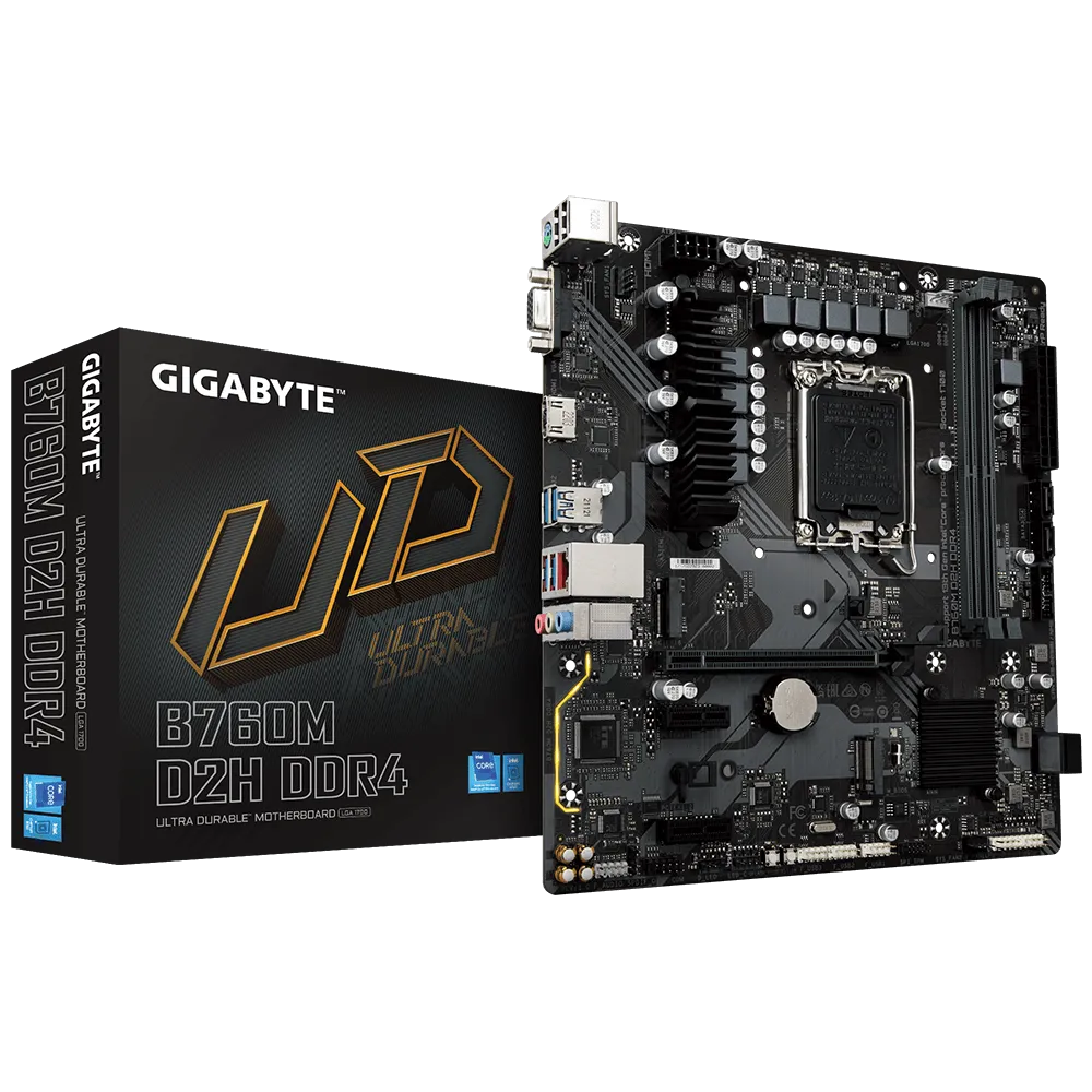 Gigabyte B760M D2H - DDR4 Intel 12th/13th/14th Gen microATX Motherboard