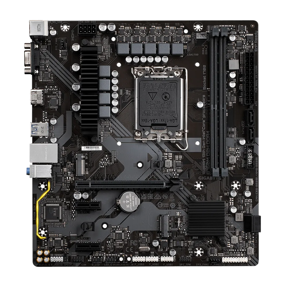 Gigabyte B760M D2H - DDR4 Intel 12th/13th/14th Gen microATX Motherboard