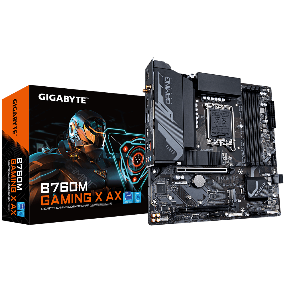 Gigabyte B760M Gaming X AX - DDR5 Intel 12th/13th/14th Gen mATX Motherboard