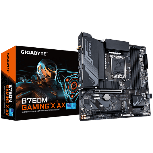 Gigabyte B760M Gaming X AX - DDR5 Intel 12th/13th/14th Gen mATX Motherboard