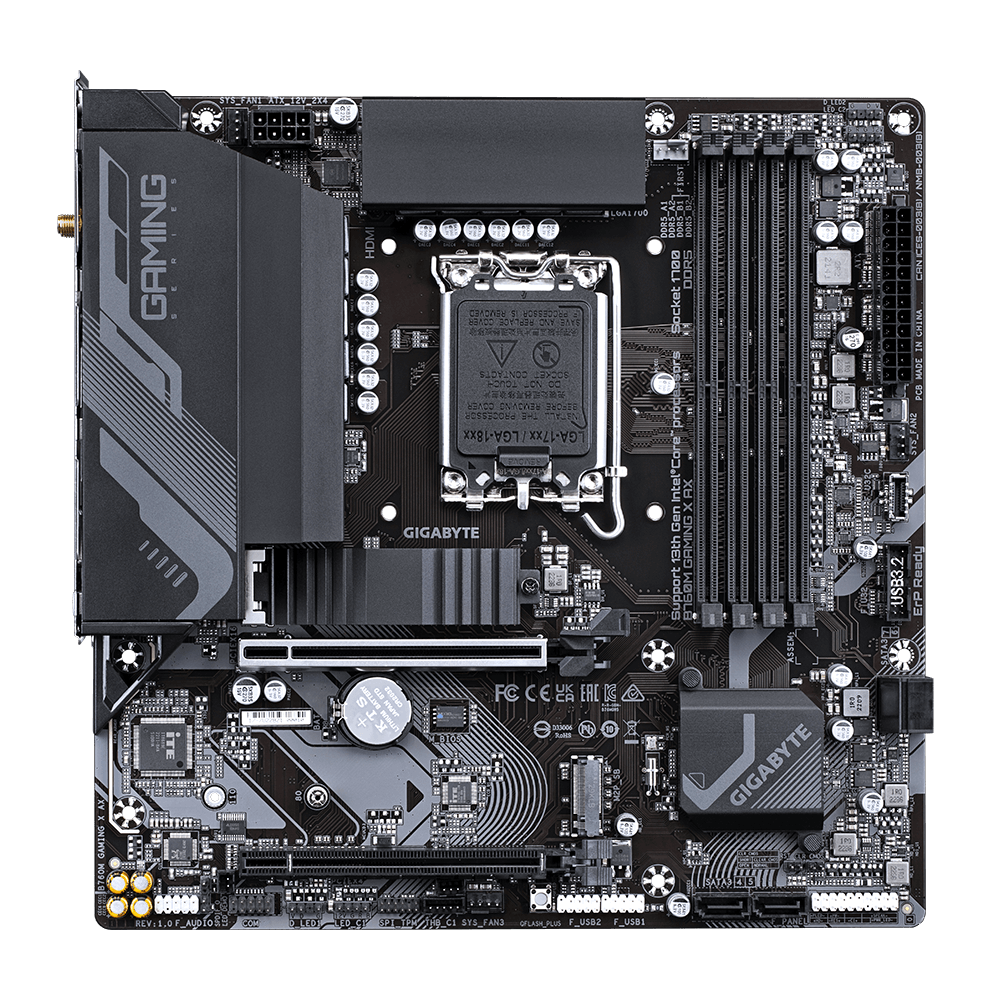 Gigabyte B760M Gaming X AX - DDR5 Intel 12th/13th/14th Gen mATX Motherboard