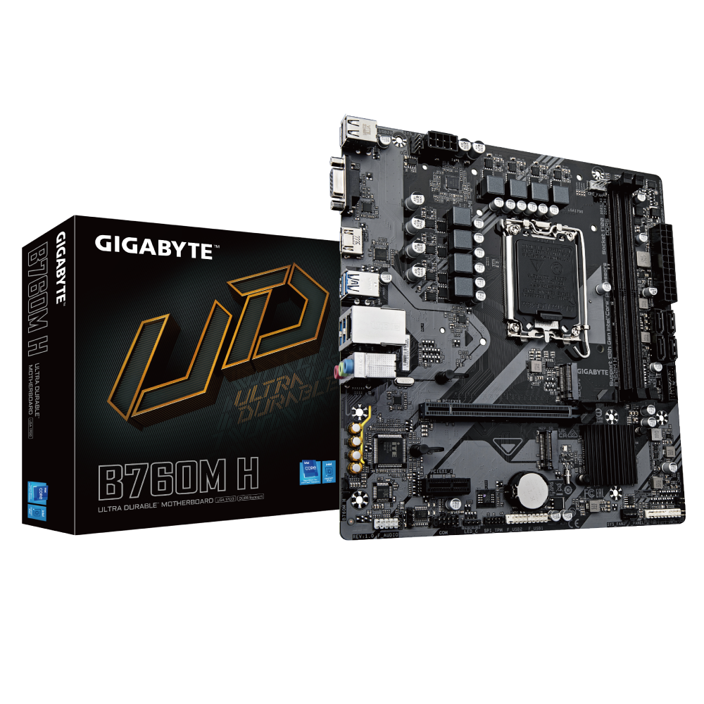 Gigabyte B760M H - DDR5 Intel 12th/13th/14th Gen microATX Motherboard