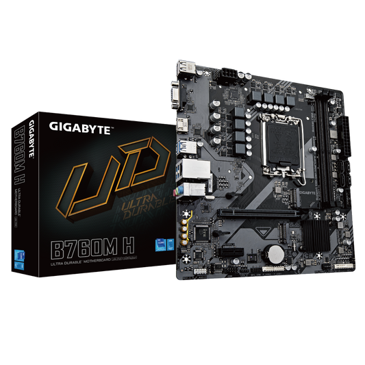 Gigabyte B760M H - DDR5 Intel 12th/13th/14th Gen microATX Motherboard